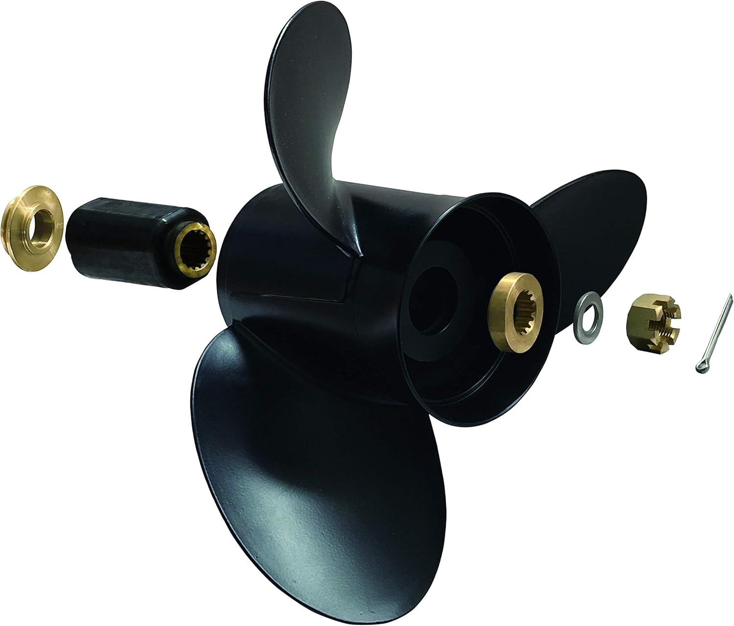 Aluminum Outboard Cupped Propeller Boat Prop 15x17 Replacement for
