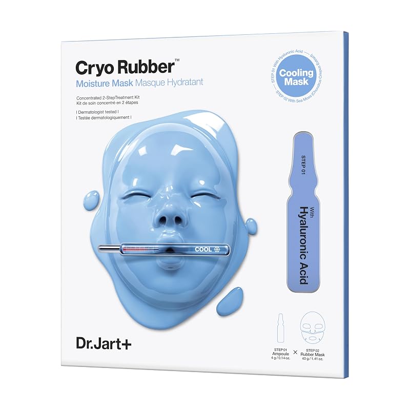 Dr.Jart+ Cryo Rubber Máscara Facial Coreana com Ampola de Sérum, Tamanho para Viagem