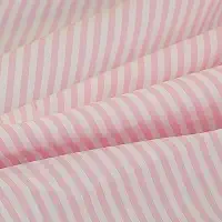 Tecido de mistura de algodão, padrão de listras de cor rosa e branco tingido, tecido de algodão para vestido, camisa, saia, ternos, 139,7 cm de largura, artesanato por The Yard