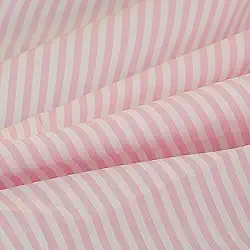 Tecido de mistura de algodão, padrão de listras de cor rosa e branco tingido, tecido de algodão para vestido, camisa, saia, ternos, 139,7 cm de largura, artesanato por The Yard