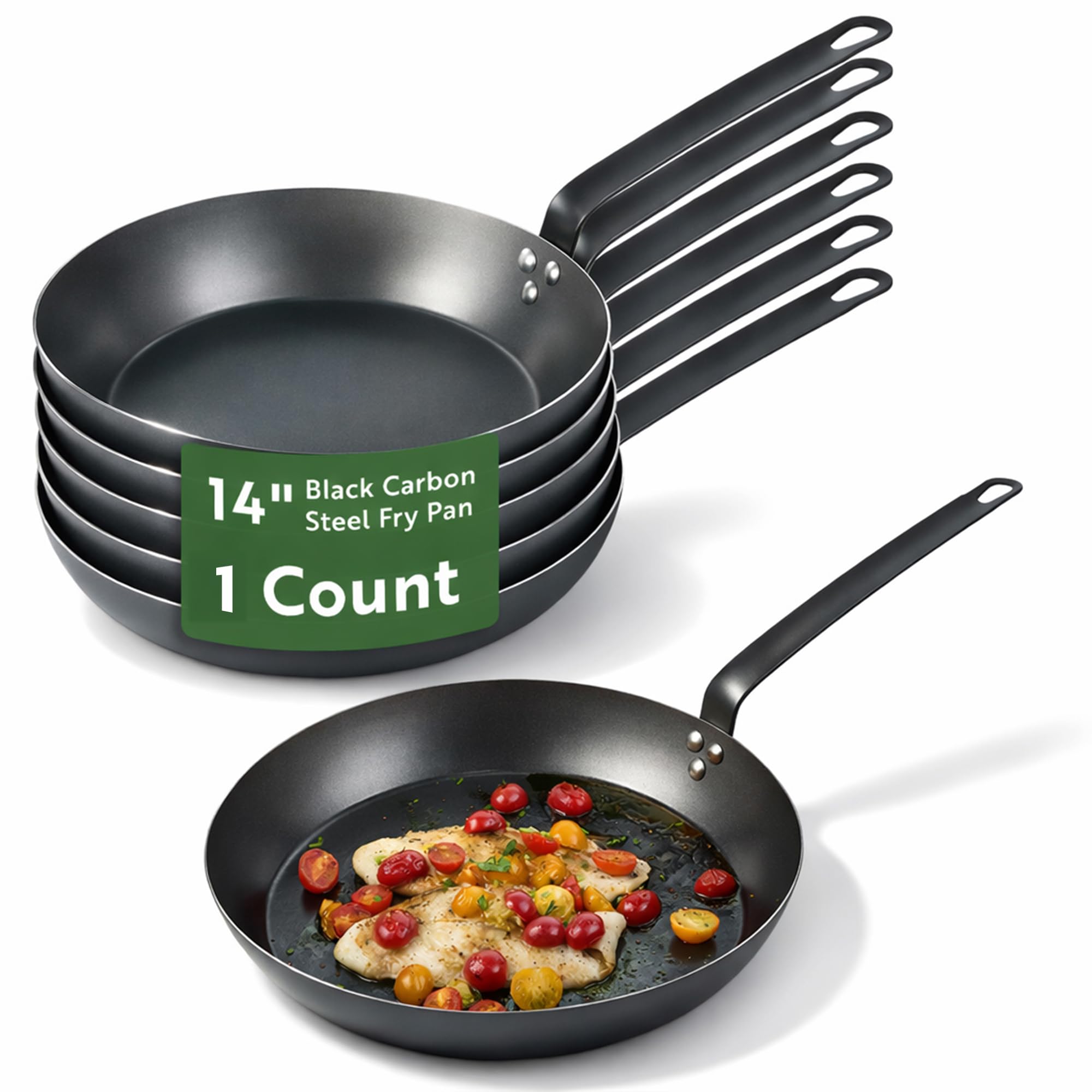 Restaurantware-Met Lux 14 Inch Fry Pan, 1 Lightweight Frying Pan