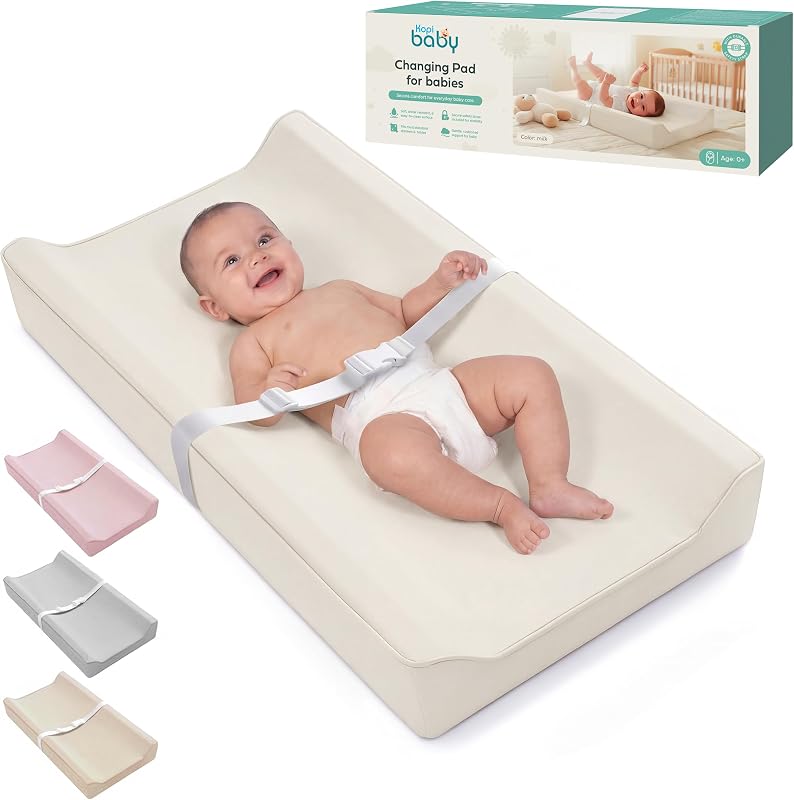 Cambiador – El original, impermeable, fácil de limpiar, portátil de cuero vegano, cambiador de pañales, imprescindible para bebés recién nacidos - Leche