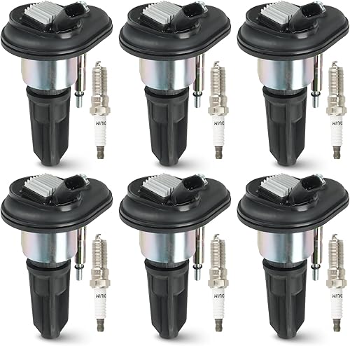 Paquete de 5 bobinas de encendido con 5 bujías de iridio compatibles con GMC Canyon Envoy Chevrolet Colorado Blazer Trailblazer Isuzu i-280 i-290