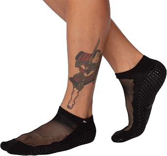 SHASHI Grip Socks for Men - Ankle Athletic Socks for Pilates, Yoga & Barre Non-Slip & Cushioned for Stability