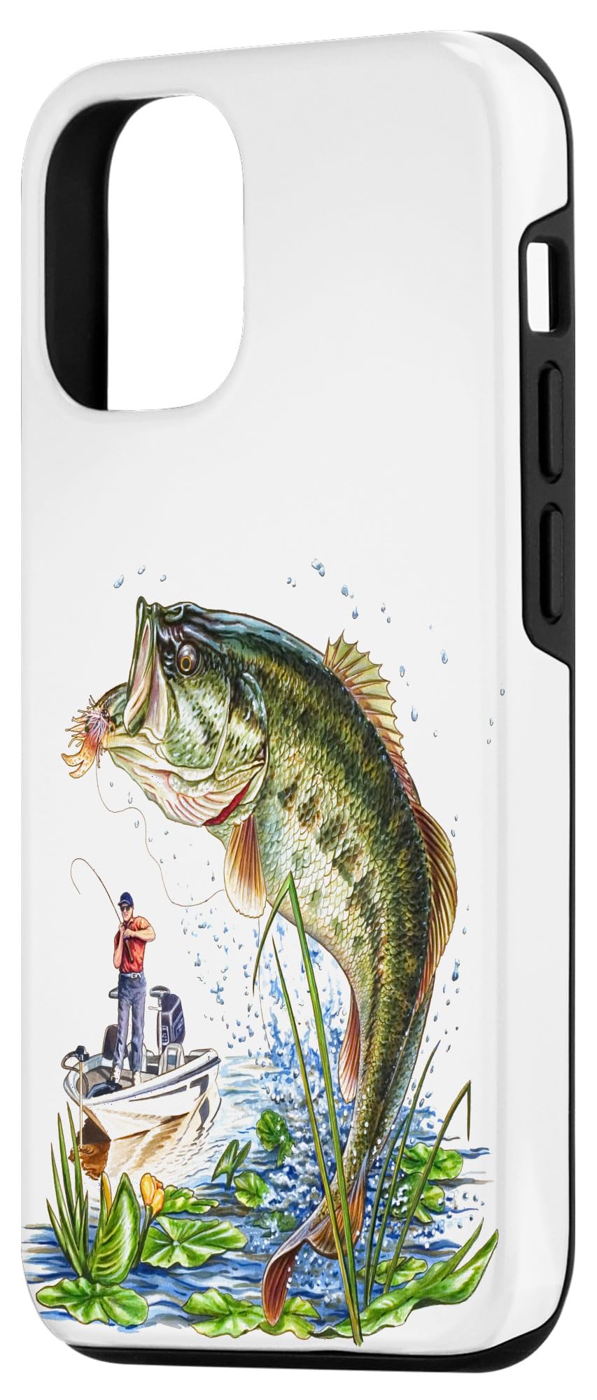 Apple - bassfish Amazon.com: Fishing Graphic Large Mouth Bass Fish - Fisherman Case