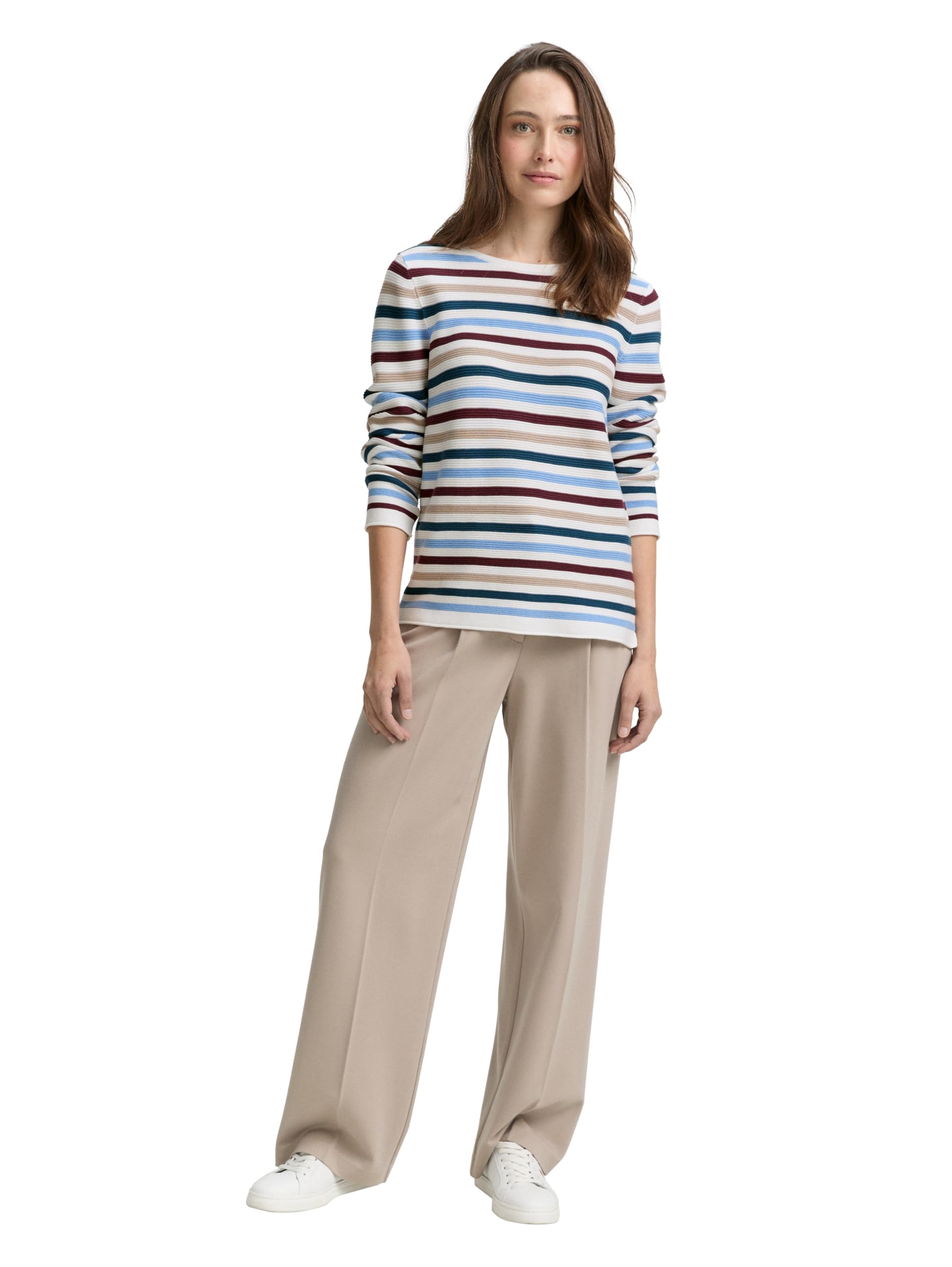 Tom Tailor Damen 1016350 Pullover, 38576 - Teal Colored Ottoman Knit, XL EU – Ansicht 2