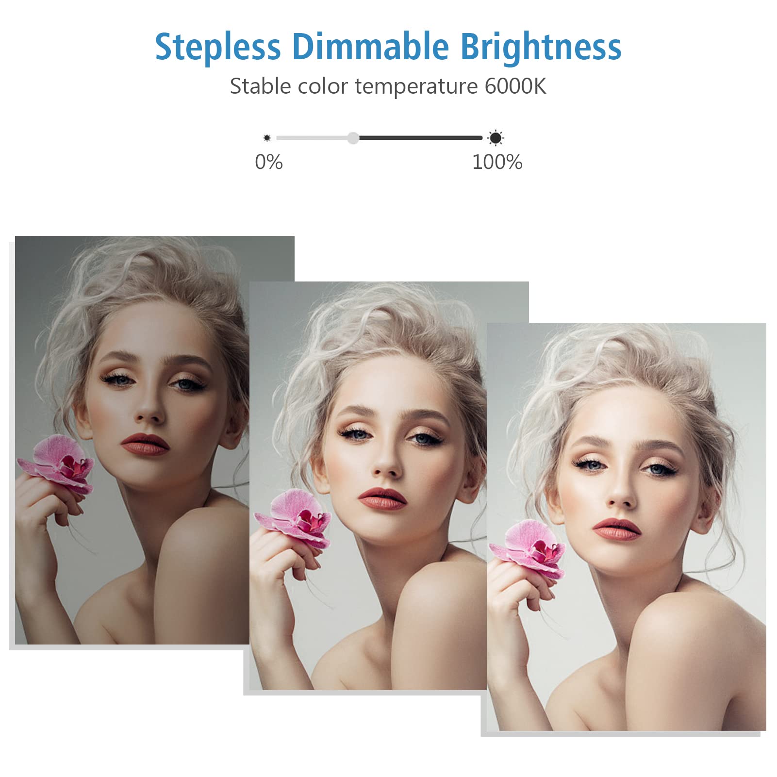Luce LED ultra luminosa per video e fotografia, elevata luminosità, dimmerabile in continuo, ideale per riprese video in streaming live e videoconferenze, con 42 (4 pezzi)