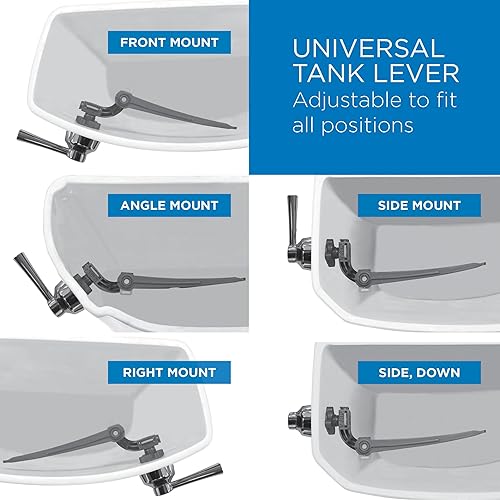 Miniatura 5 de Gerber Maneta universal para tanque de inodoro GA70036054BS acabado negro satinado