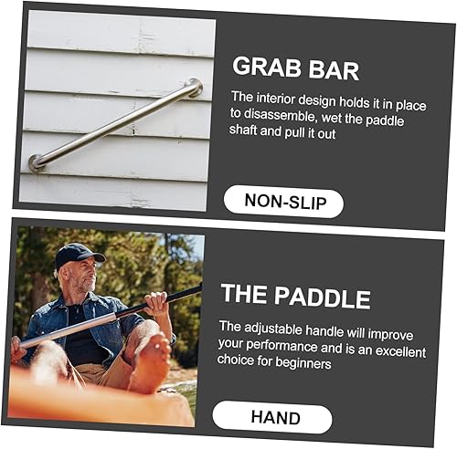 Vista 16 de BESPORTBLE 3 pares remos no cubierta negro asas kayak accesorios ciclismo kayak paddle Grips