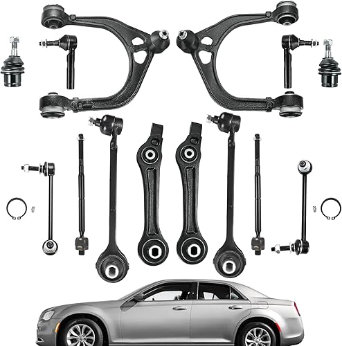 Kits de suspensión de 14 piezas, brazo de control y rótula compatible con Chrysler 300 2005-2010 Dodge Challenger 2008-2010 Dodge Charger