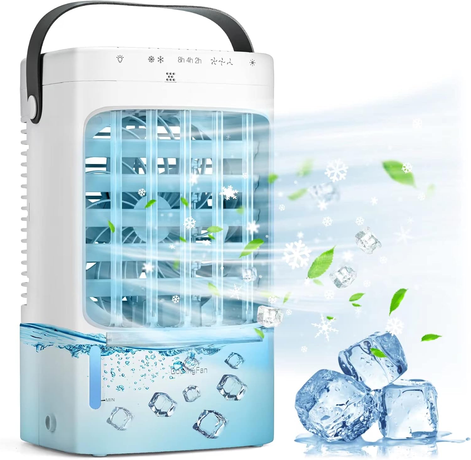 Portable Air Conditioner, Cooling Fan Mini Air Conditioner Portable, 3