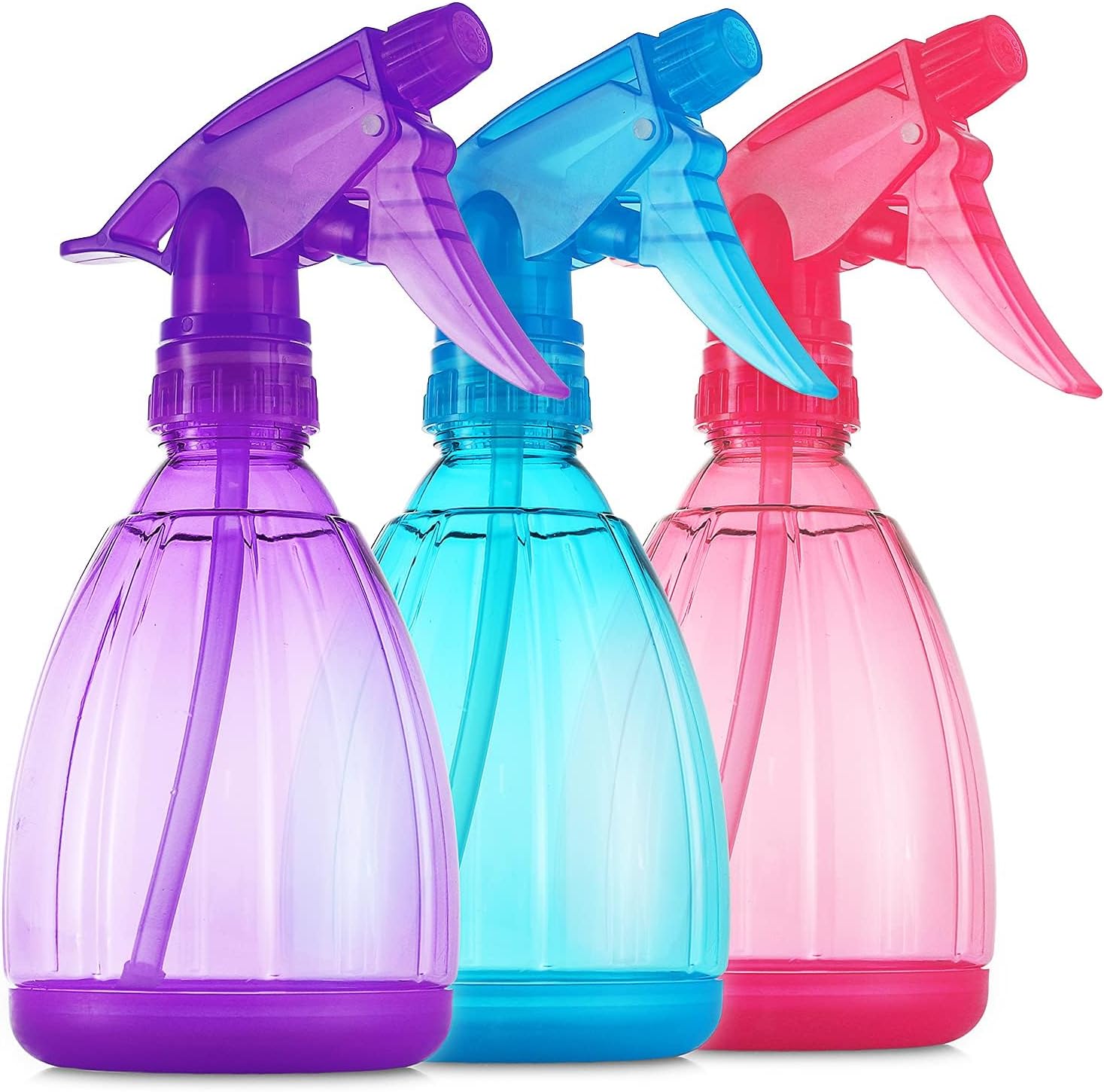 DilaBee Plastic Spray Bottles - 12oz (3 Pack) Water Spray Bottle for Hair, Gardening, Grilling & Cleaning Solution - Empty Spray Bottles for Cat - Small Spray Bottle