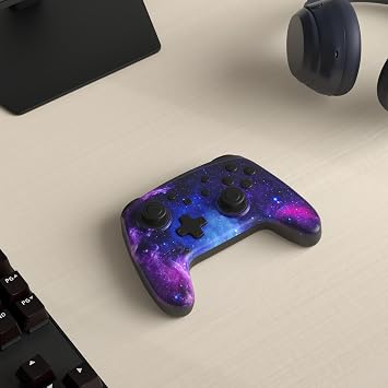 NexiGo Wireless Controller for Nintendo Switch/Switch Lite/OLED, Bluetooth, Vibration, Motion, Turbo and LED Light (Cosmic Nebula)
