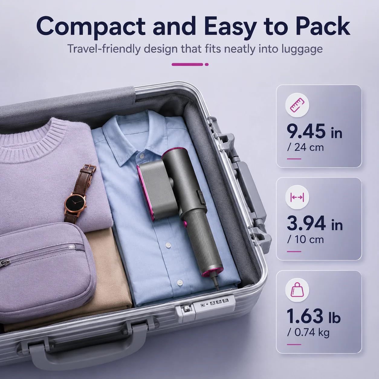 FlexSteam 2-in-1 Reise-Dampfbügeleisen: Kompakt, benutzerfreundlich und faltbar