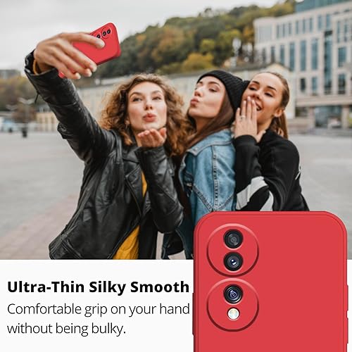 Miniatura 9 de Compatible con Honor 70 Funda de silicona líquida verde oscuro, suave al tacto Honor 70 funda delgada de silicona a prueba de golpes (verde)