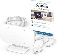 Vista 1 de Waveform DualMini: Kit de antena MIMO de bajo perfil 2x2 para ventana Enrutadores y puntos de acceso 4G/5G omnidireccionales para Netgear M5