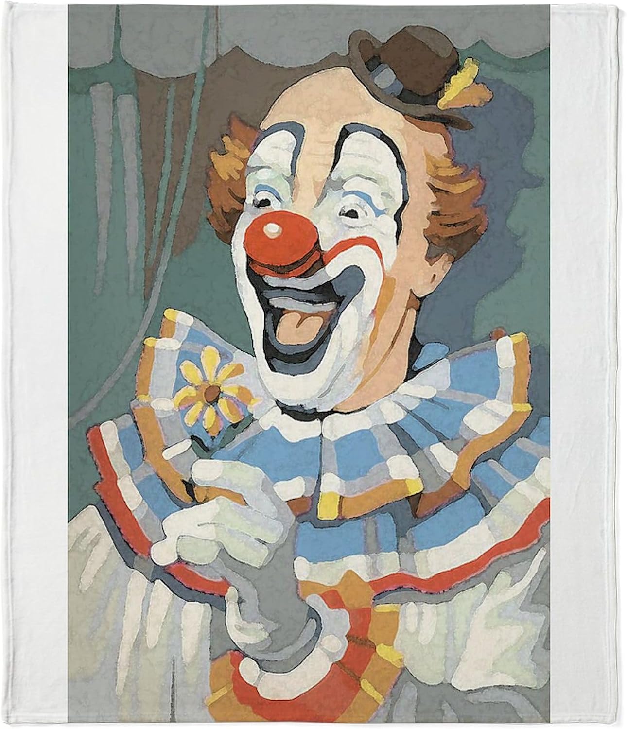 CafePress Painted Clown Throw Blanket Super Soft Fleece Plush Throw Blanket, 60"x50"