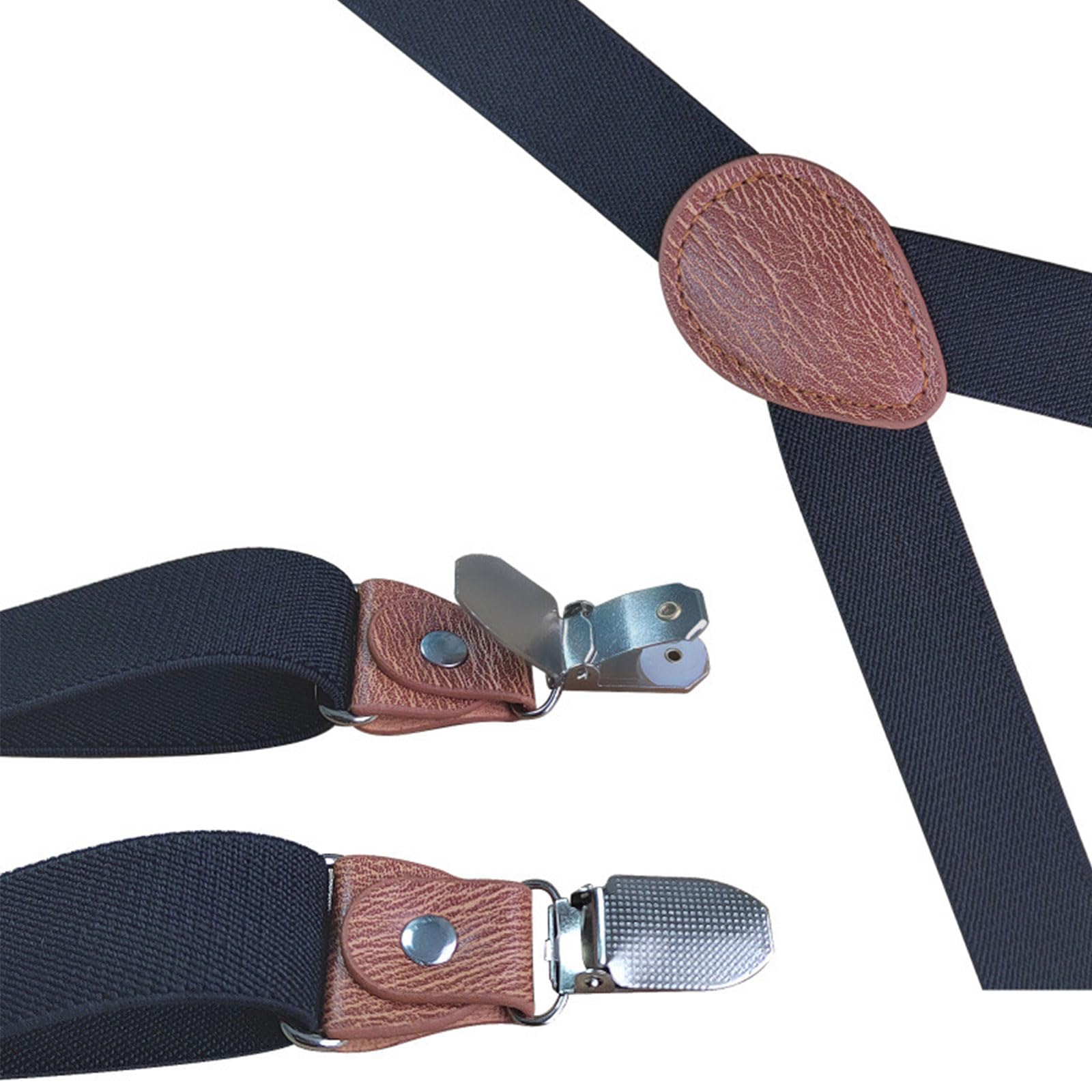 rflaueo 2pcs Pet Soft Dog Washable & Adjustable Suspenders for Diaper Keeper and Belly Bands (U168-2), Black and Wine Red - Image 4