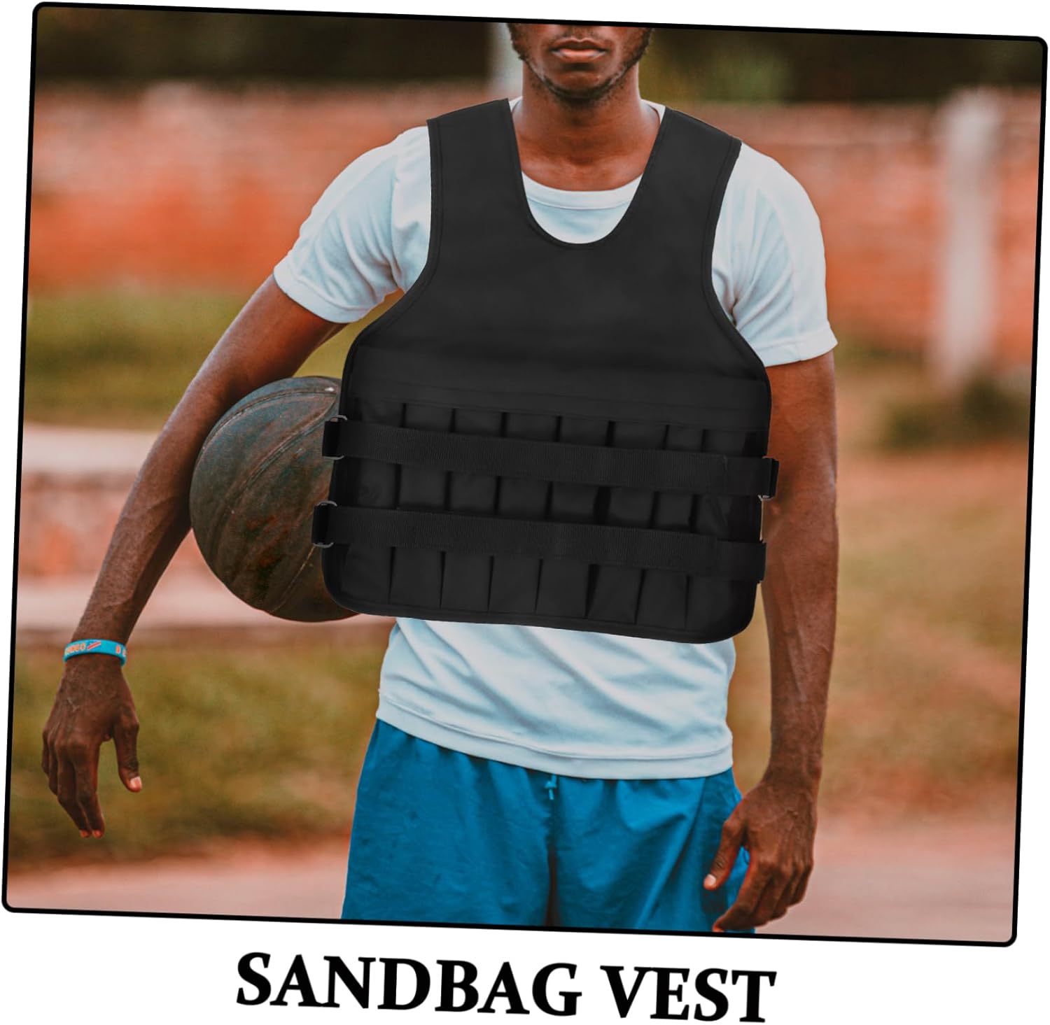 Adjustable Weight Vest Oxford Cloth Vest Bar for Men Women Strength Training