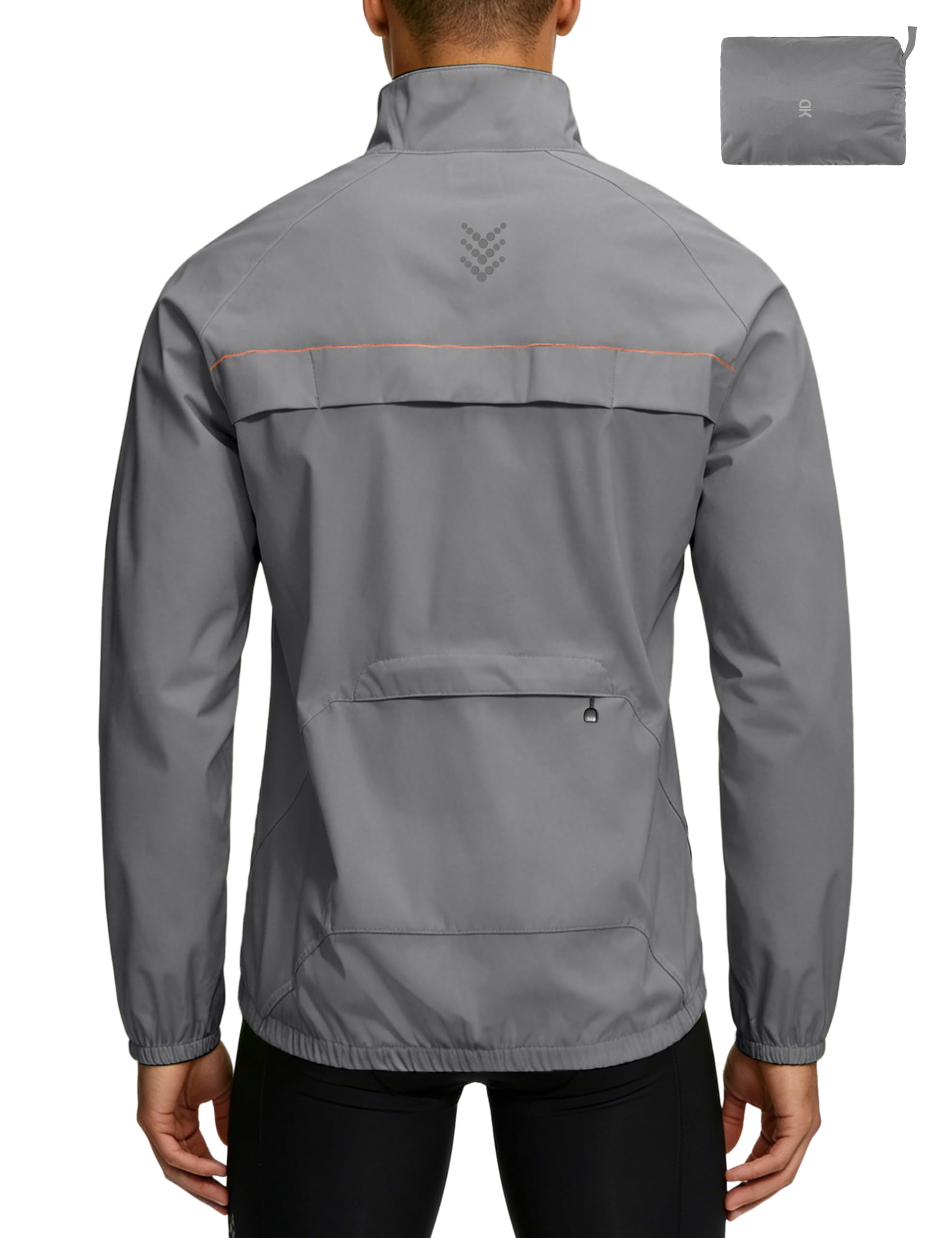 Little Donkey Andy Men's Cycling Jacket, Waterproof Lightweight Windbreaker, Packable