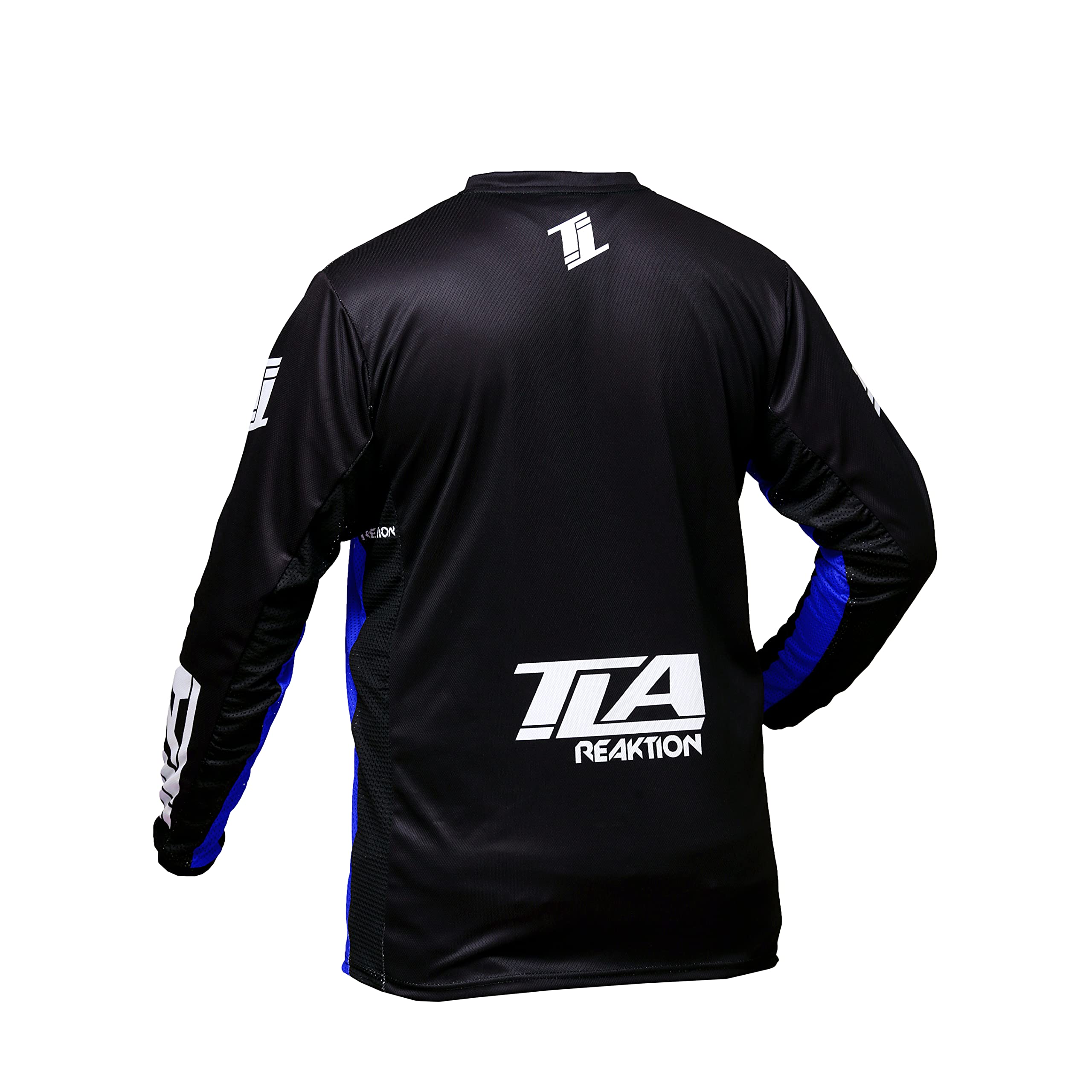 Koszulka Motocross i MTB TLA Reaktion | Koszulka Rowerowa Przekłuta| Koszulka Motocyklowa terenowa | Koszulka MTB Enduro | Cross | BMX | Quad Enduro - niebieska