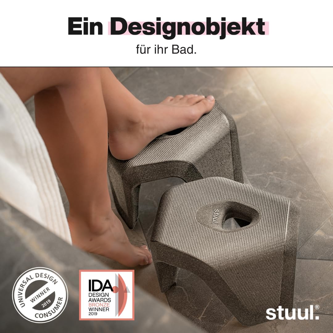 STUUL Toilettenhocker für Erwachsene - natürliche Hilfe bei Verstopfung, Hämorrhoiden & Darmbeschwerden - diskreter, moderner Klohocker - Klo & WC Hocker - Kackhocker für Erwachsene