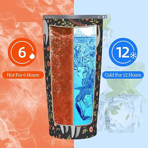 Miniatura 5 de RyomaZC Vaso aislado de acero inoxidable de 20 onzas con tapa popote y cepillo para pajita para café automóvil hogar oficina viajes fiesta