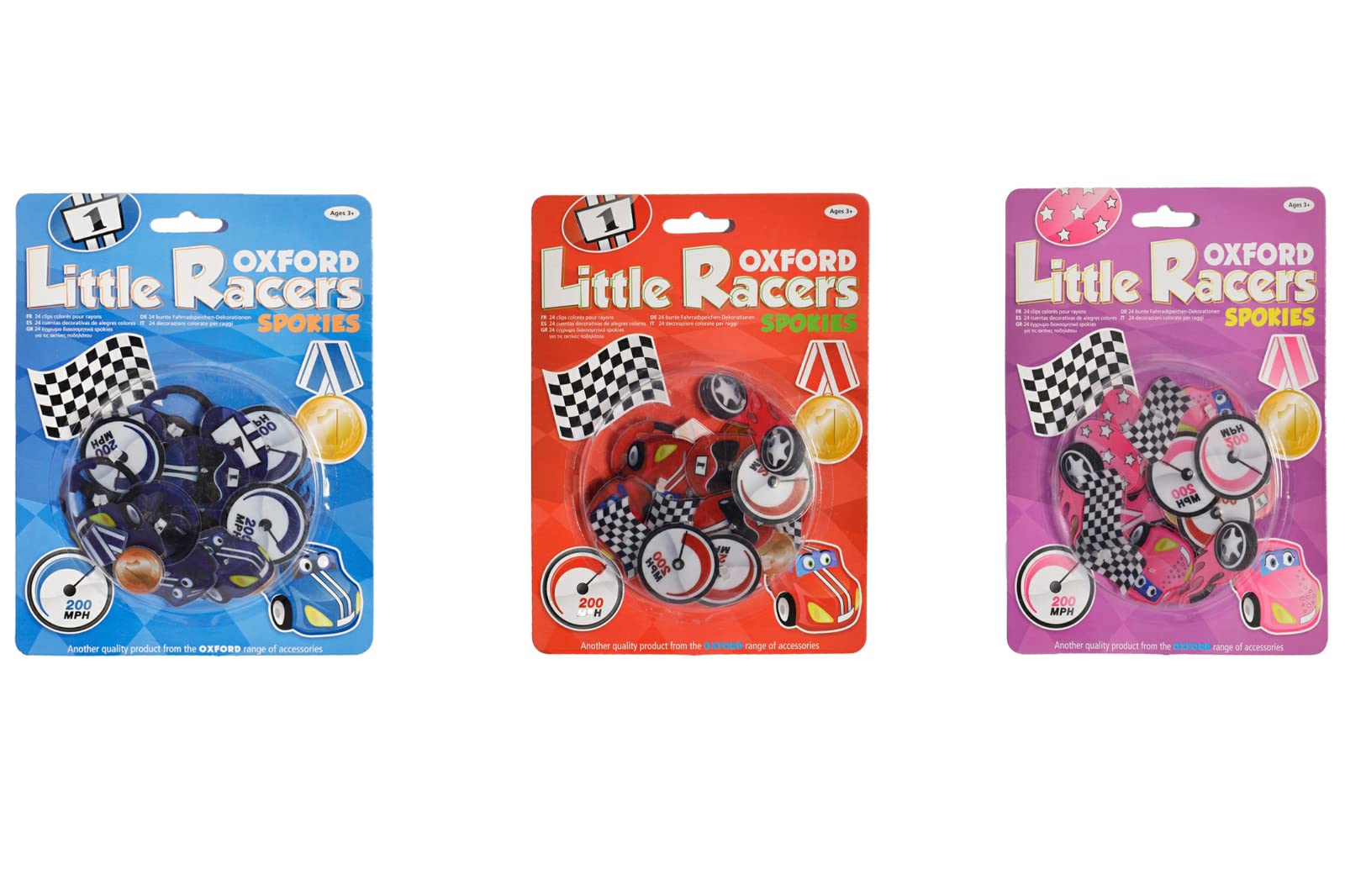 Oxford Little Racers Kid's Colourful Snap Fit Spokey Dokeys (Blue)
