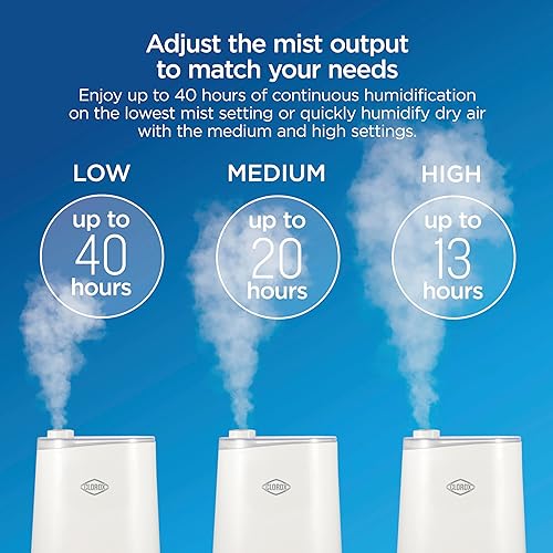 Miniatura 4 de Clorox Humidificador de aire para dormitorio con luz LED UV para reducir gérmenes y bacterias, silencioso, tanque de agua de 4 litros para hasta 40