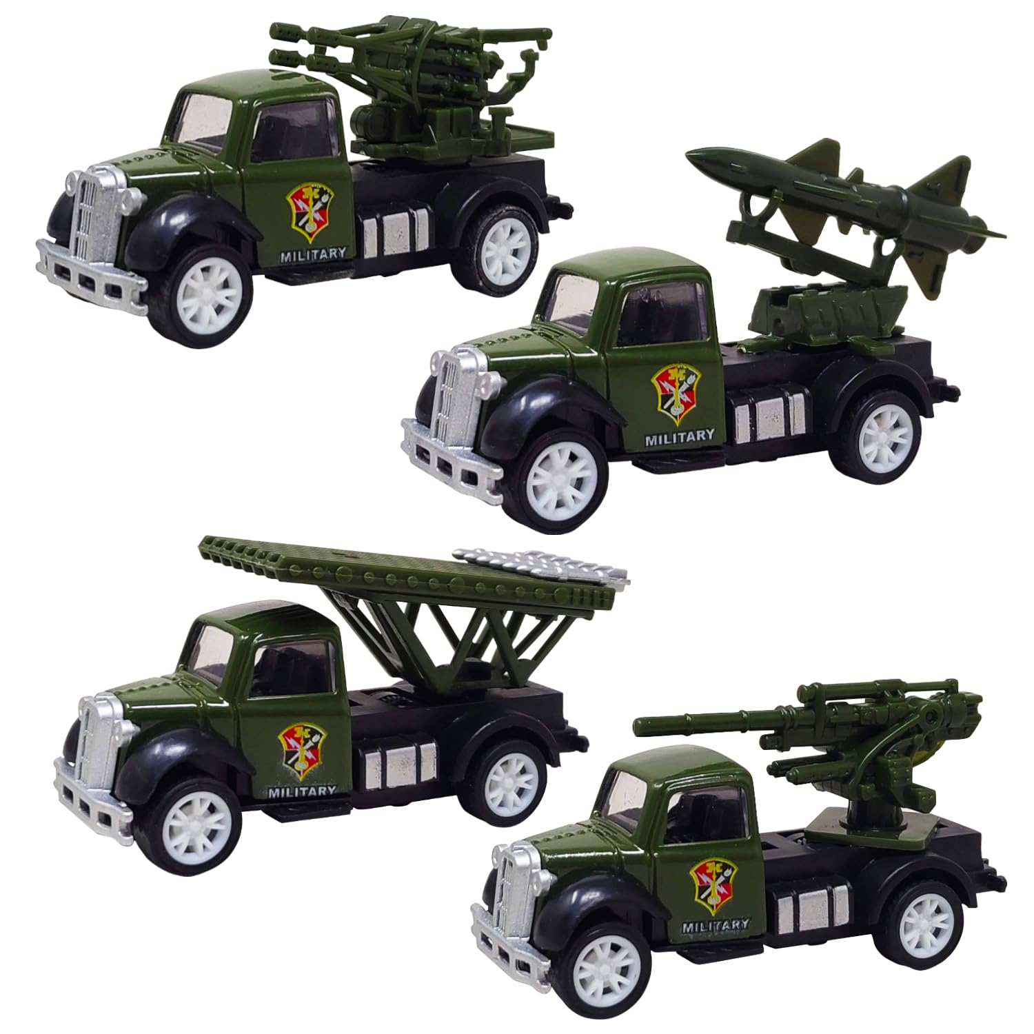 PARTEET Die Cast Small Army Trucks Set of 4- Pullback Military Vehicles Trucks with Functional Parts, Classic Army Toys for Kids(Pack of 4) (B0D4QCZY4L) Amazon Price History, Amazon Price Tracker