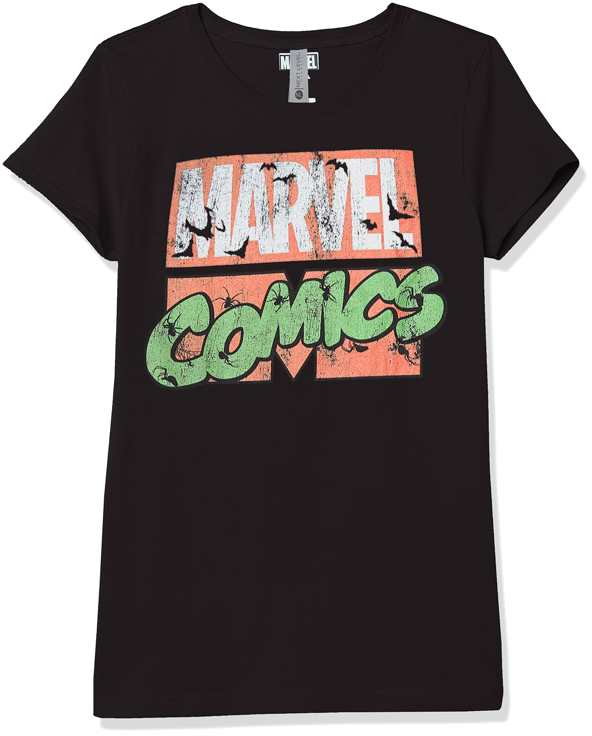 Marvel Mädchen Spooky Logo T-Shirt, S