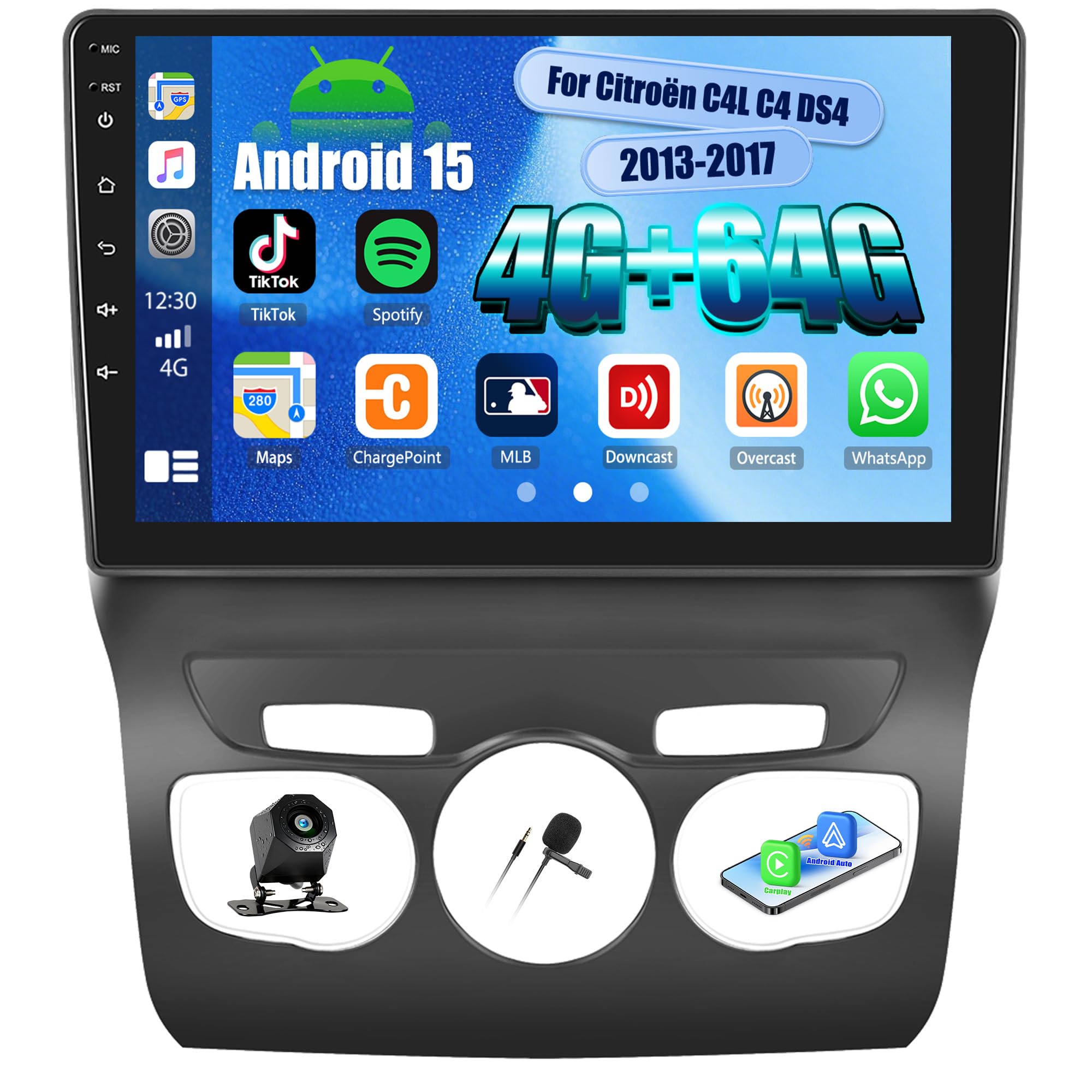 Poste Android 15 Citroen C4 résolvant les problèmes de navigation et de Bluetooth - 8