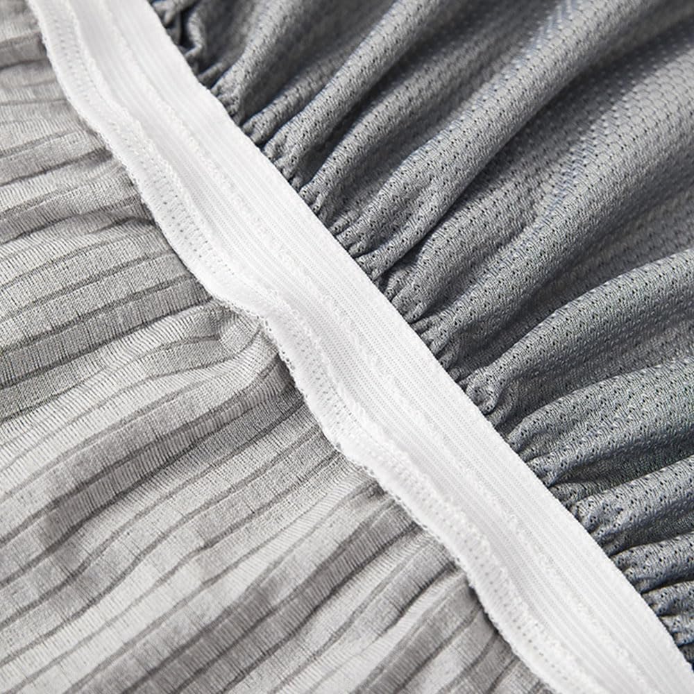 Hixingo Stretch Armless Futon Cover with Skirt, Futon Mattress Cover Soft Futon Covers with Elastic Bottom, Solid Color Futon Slipcovers Washable Futon Couch Cover (Medium (63-75"),Pink)