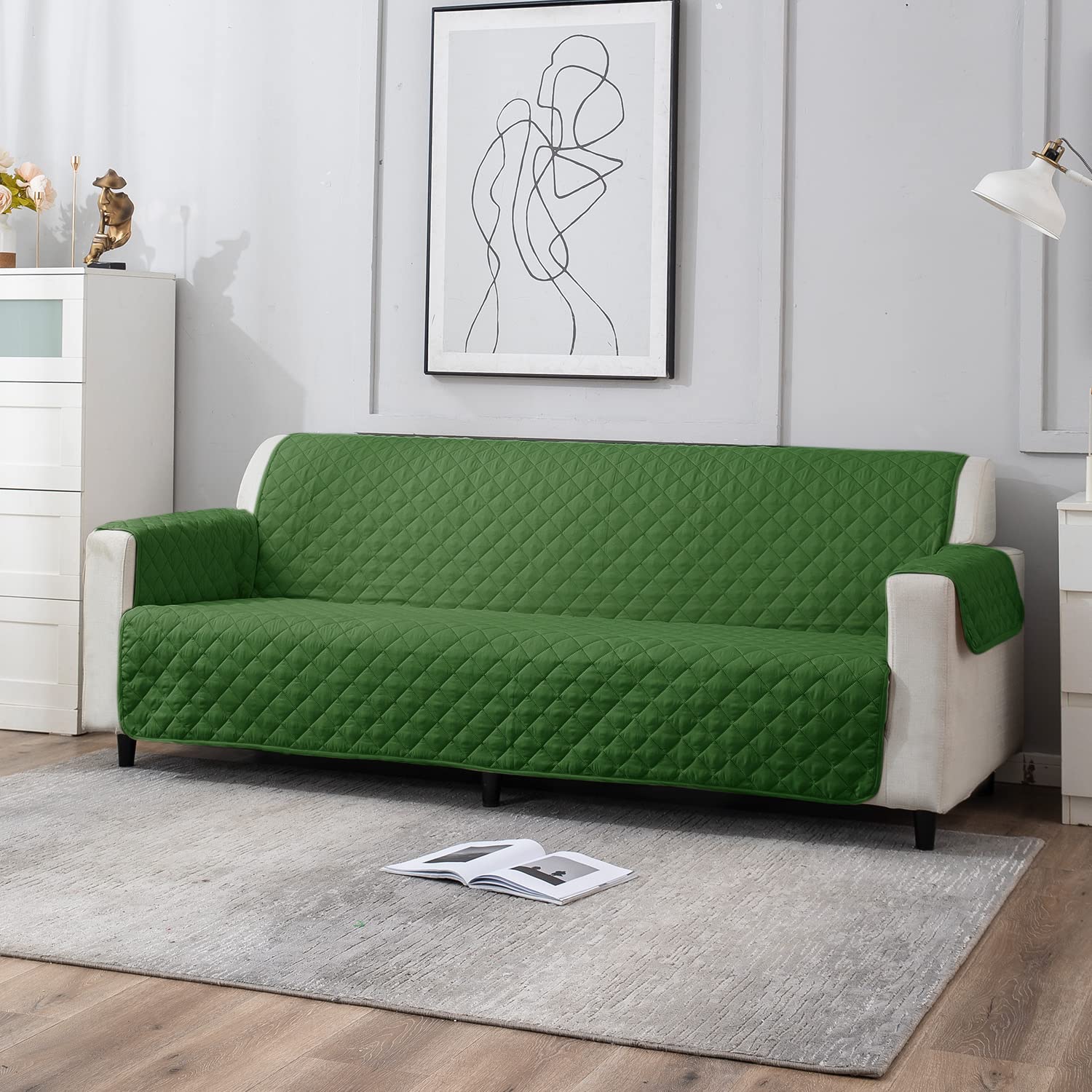 HOKIPO 4 Seater Quilted Polyester Sofa Cover Mat, 220x184 cm, Maroon (AR-4666-M3) (B0C14KH384) Amazon Price History, Amazon Price Tracker