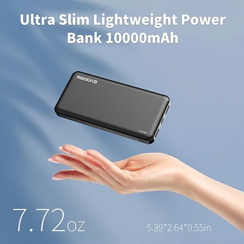 Miniatura 3 de Cargador portátil de batería de 10000 mAh, USB C de entrada y salida de carga rápida, cargador de teléfono portátil de carga rápida para iPhone
