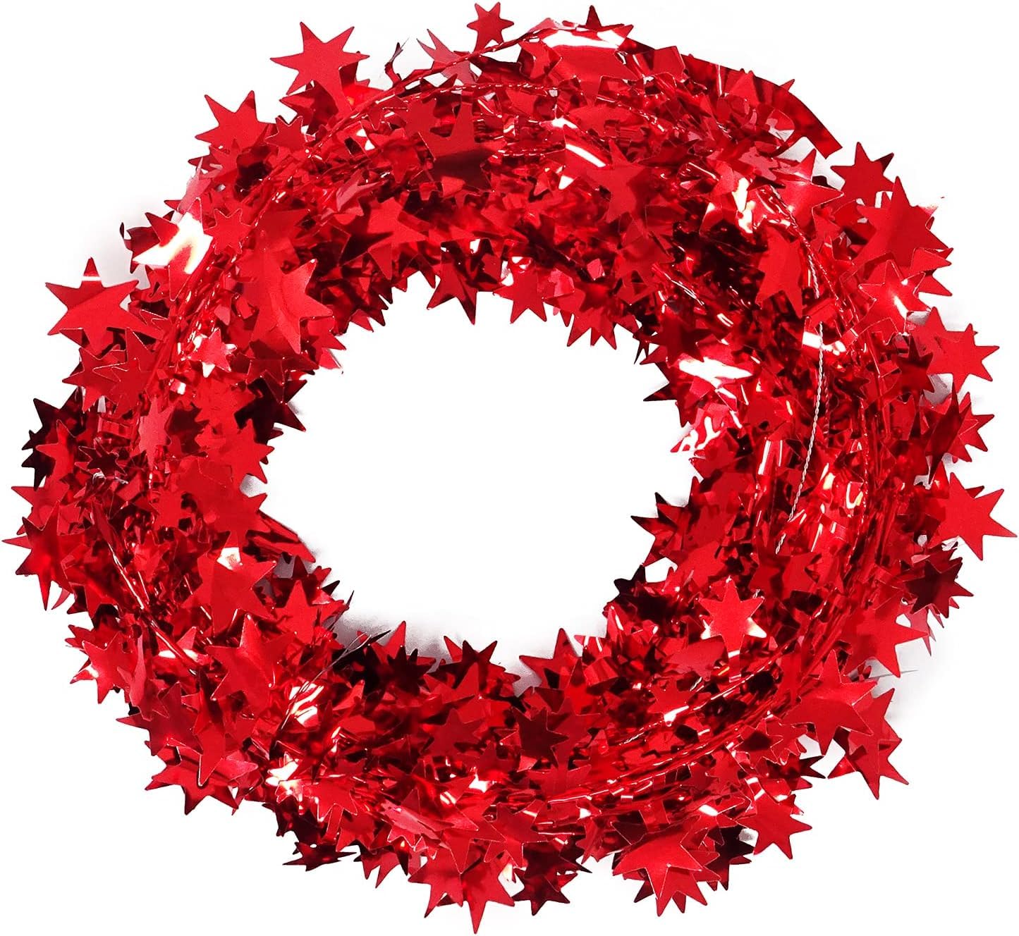 Buy KROGER 25 Ft Star Garland Tinsel Star Brace Wire Garland for