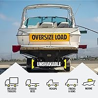 Vista 6 de Cartel de carga de gran tamaño para camiones de DC Cargo – Paquete de 2 letreros de carga ancha de grado profesional para transporte seguro