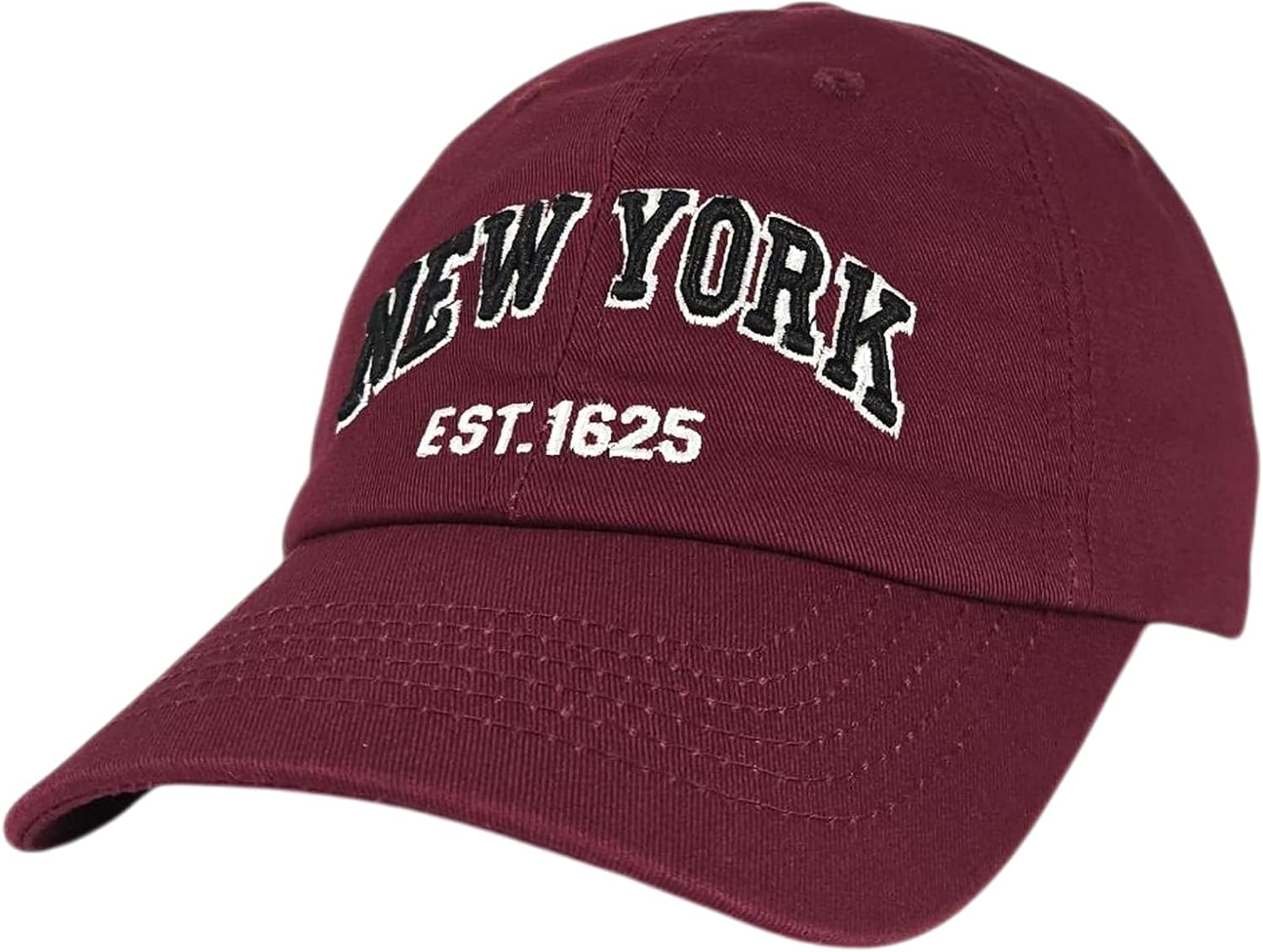 Elidan NY Dad Hat New York EST.1625 Cotton Cap, Adjust Buckle Strap, Unstructured Low-Profile NY Baseball Cap for Men & Women