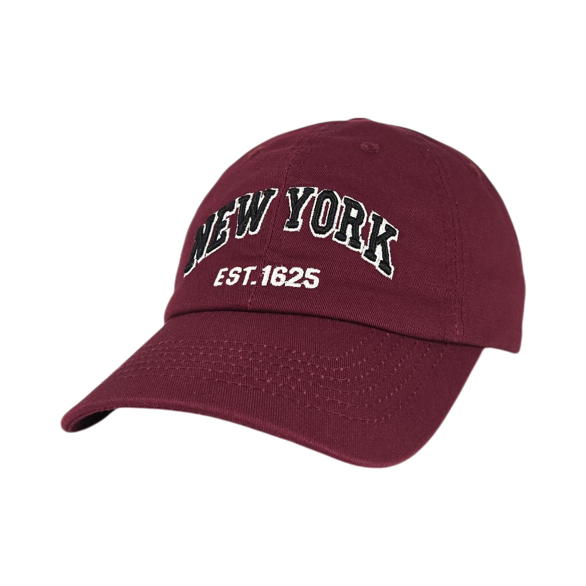Elidan NY Dad Hat New York EST.1625 Cotton Cap, Adjust Buckle Strap, Unstructured Low-Profile NY Baseball Cap for Men & Women