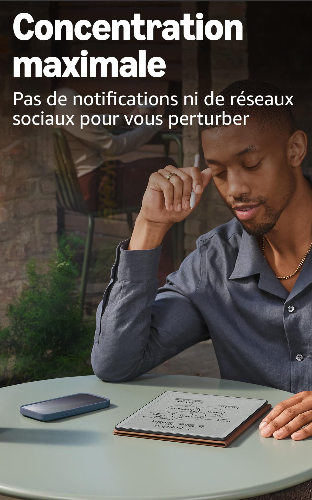 Amazon Kindle Scribe 16 Go sans éclairage avant (nouvelle génération) : écran 11" effet papier ; plus fin, léger et rapide ; écrivez dans le carnet de notes intégré, les documents et les livres