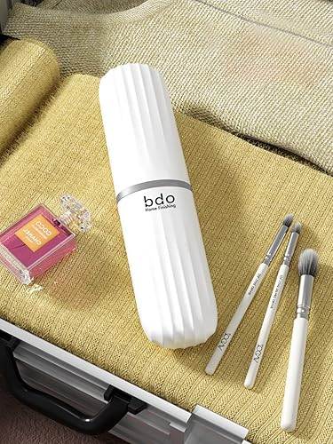 Miniatura 5 de Wellchoy Fundas para cepillo de dientes de viaje, funda multifuncional para organizador de almacenamiento de pasta de dientes, taza de enjuague