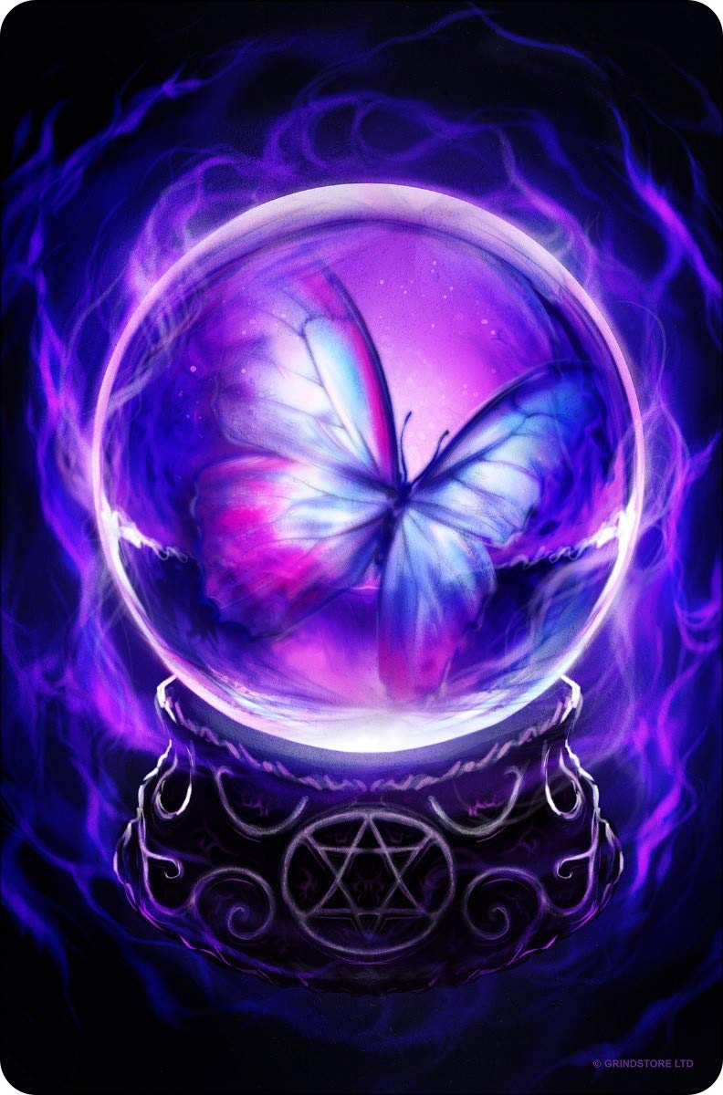 Grindstore Nc Spiritual Butterfly Small Tin Sign Purple 10X15cm