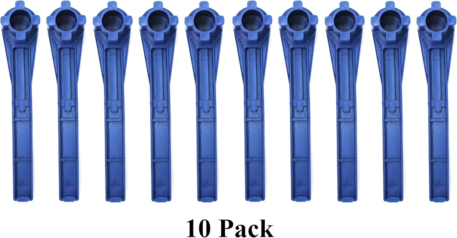 JSP Manufacturing Gas and Bung Wrench Non Sparking Solid Drum Bung Nut Wrench (BLUE) (10)