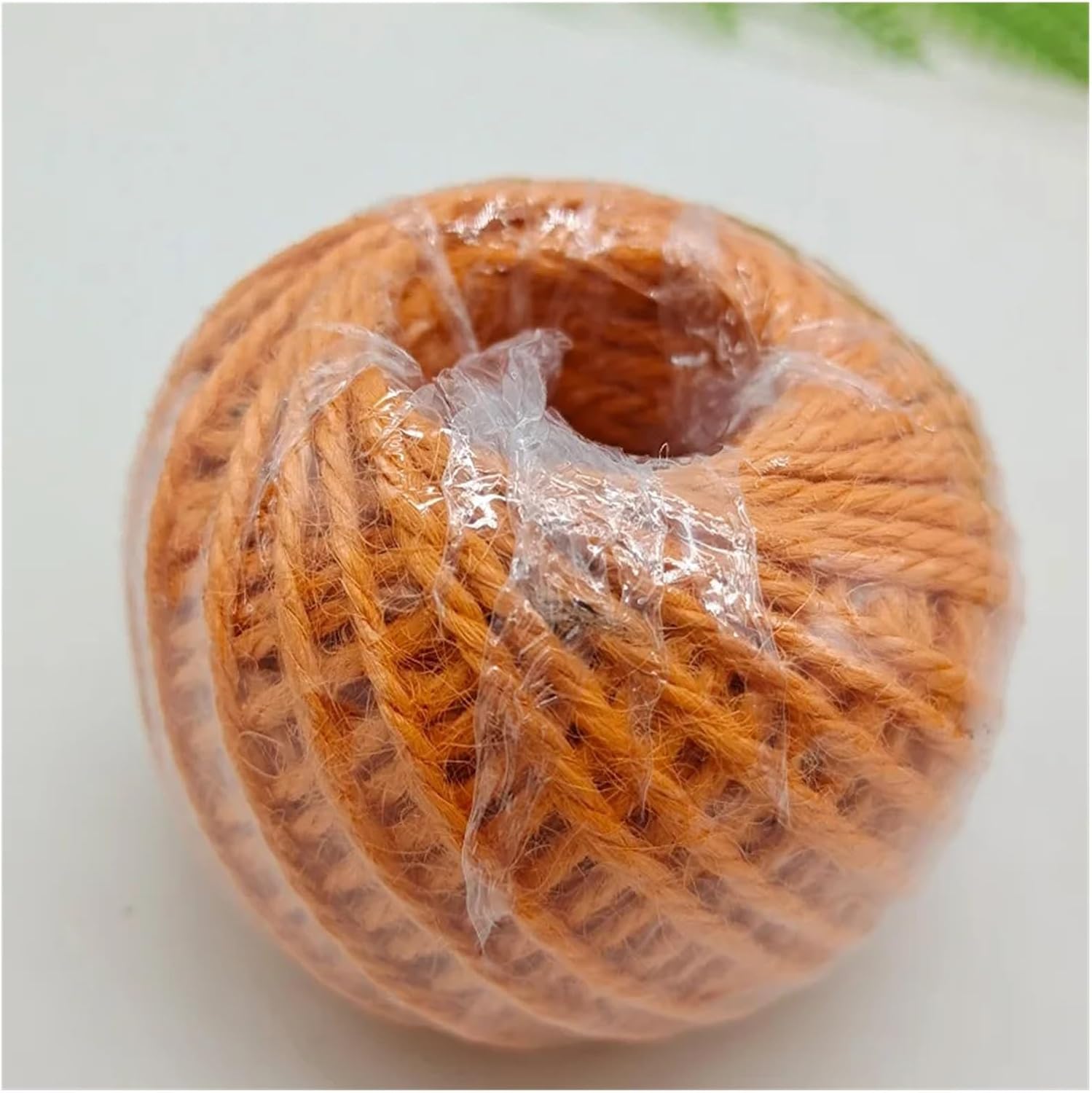 50M Thick Hemp Rope Natural Jute Hemp Rope Hemp Rope Wedding Gift Wrapping Rope DIY Scrapbooking Craft Decoration(Orange red)