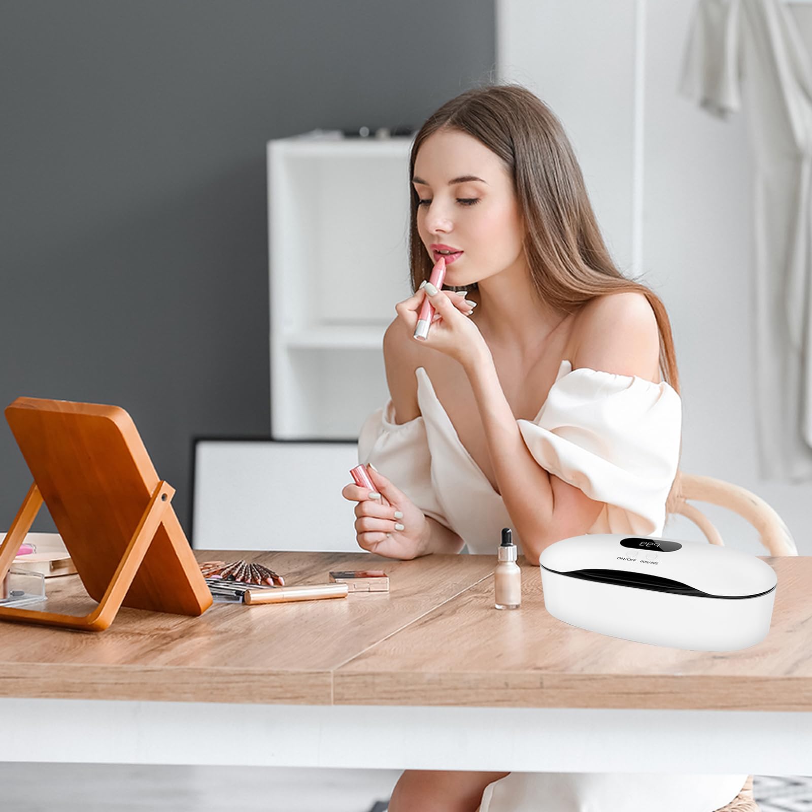 Esterilizador De Uñas Profesional, Esterilizador Uñas Alta Temperatura Uv Ozono Gabinete Desinfección Gabinete De Desinfección UV LED Herramienta Manicura Máquina Desinfección Para Salón De Belleza
