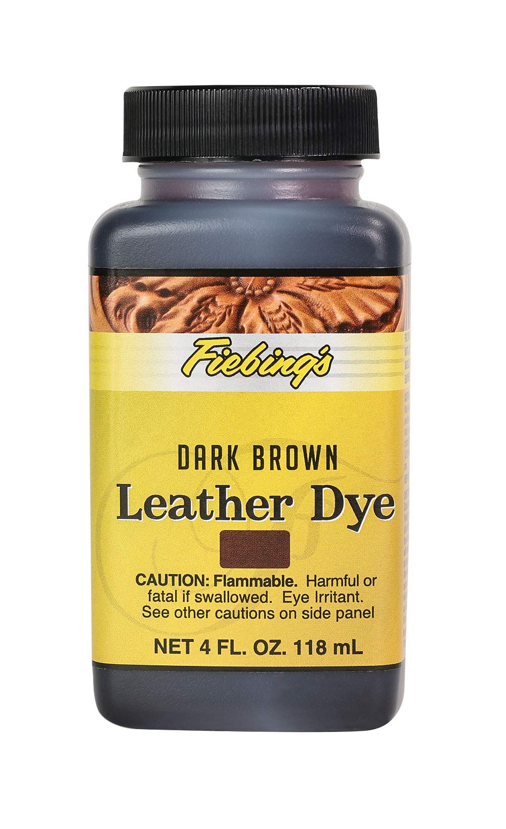 Fiebing'sLeather Dye (4 Fl Oz) - Alcohol-Based, Penetrating, Permanent Dye for Shoes, Boots, Belts, Bags, Furniture - Includes Wool Dauber Applicator