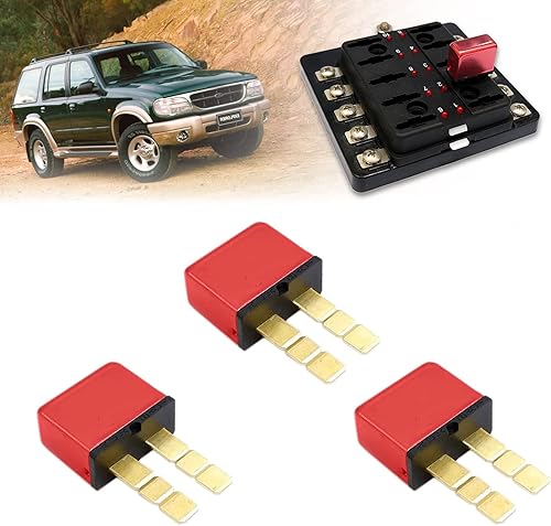 PHOTO-TOP 10A, disyuntor automotriz, montaje de enchufe de reinicio térmico T1 con función de cierre, conexión de terminal tipo cuchilla ATC ATO (3