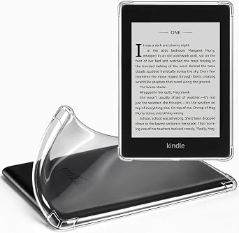 CoBak Clear Case for Kindle Paperwhite 10th Generation 6 and Signature Edition 2018 Released,Shockproof Ligthwheight Slim Soft TPU Back Cover-Clear