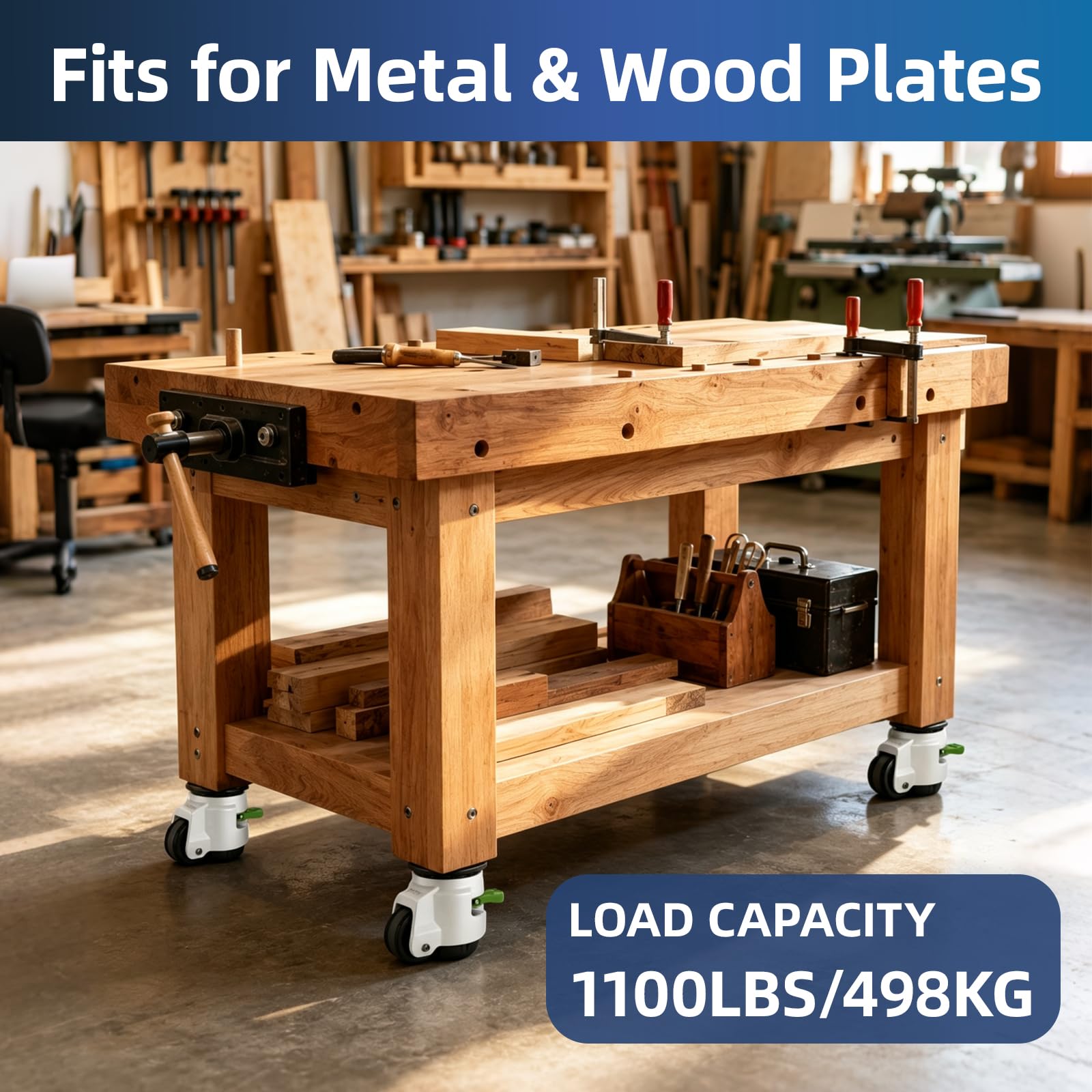 Heavy Duty Stem Casters - 2200 Lbs Capacity -4 Heavy Duty Stem Casters - 2200 Lbs Capacity -4