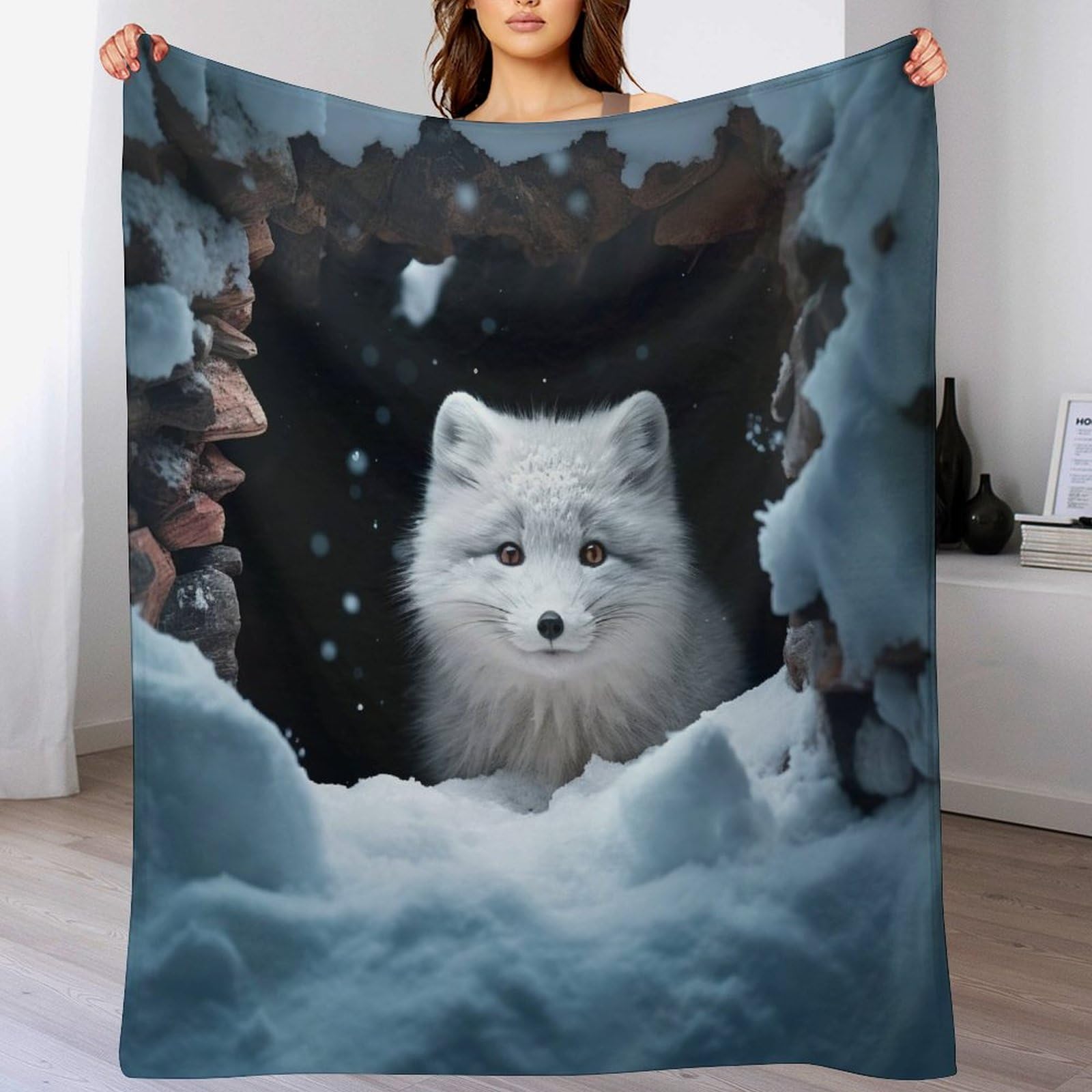 Couverture salon douce renard pour vos soirées cocooning au coin du feu